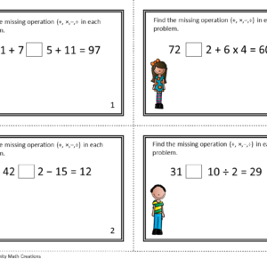 order of operations task cards