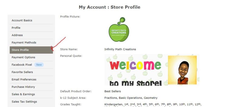 Store profile